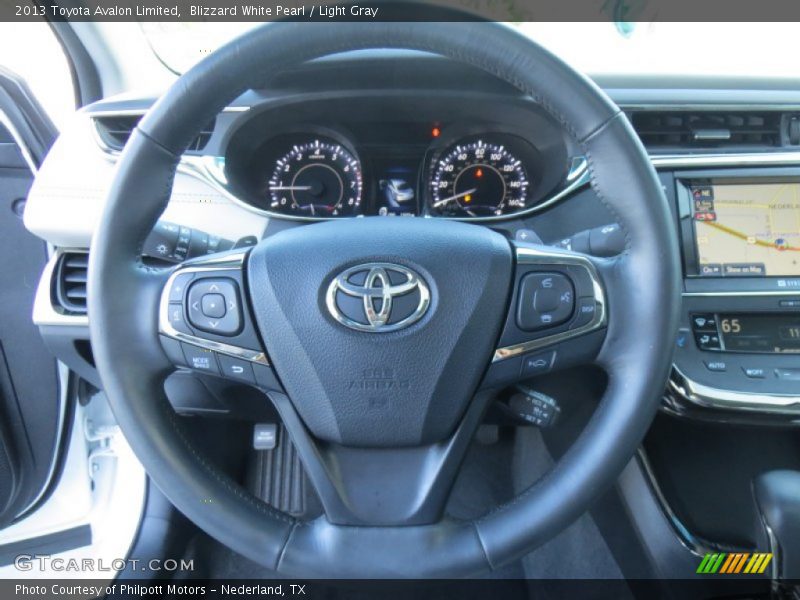 Blizzard White Pearl / Light Gray 2013 Toyota Avalon Limited