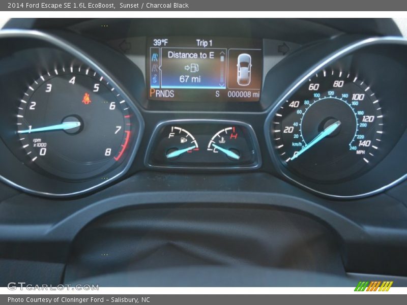 Sunset / Charcoal Black 2014 Ford Escape SE 1.6L EcoBoost