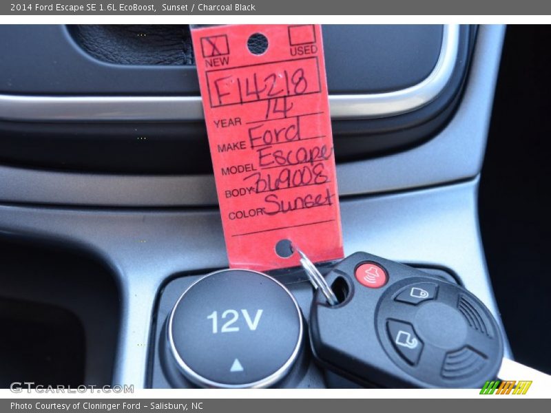 Sunset / Charcoal Black 2014 Ford Escape SE 1.6L EcoBoost