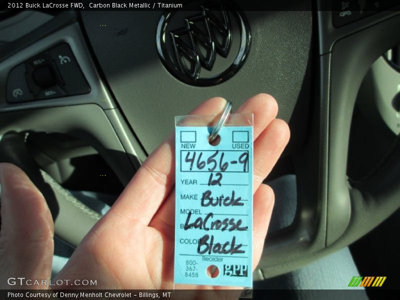 Carbon Black Metallic / Titanium 2012 Buick LaCrosse FWD