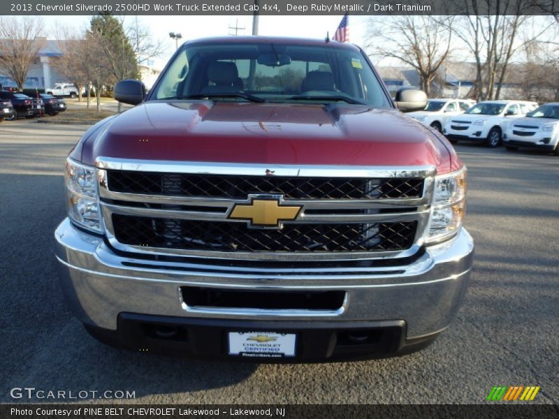 Deep Ruby Metallic / Dark Titanium 2013 Chevrolet Silverado 2500HD Work Truck Extended Cab 4x4