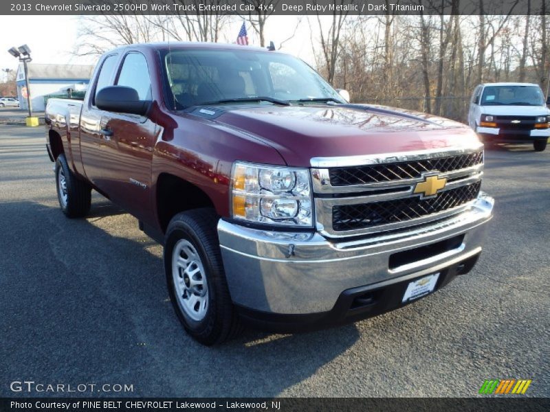 Deep Ruby Metallic / Dark Titanium 2013 Chevrolet Silverado 2500HD Work Truck Extended Cab 4x4