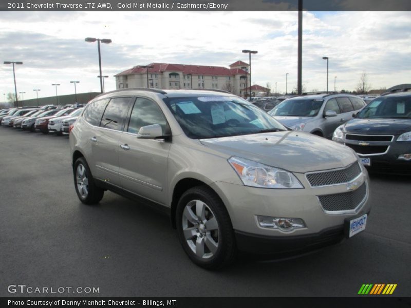 Gold Mist Metallic / Cashmere/Ebony 2011 Chevrolet Traverse LTZ AWD
