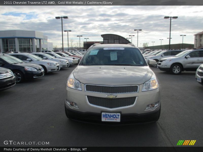 Gold Mist Metallic / Cashmere/Ebony 2011 Chevrolet Traverse LTZ AWD
