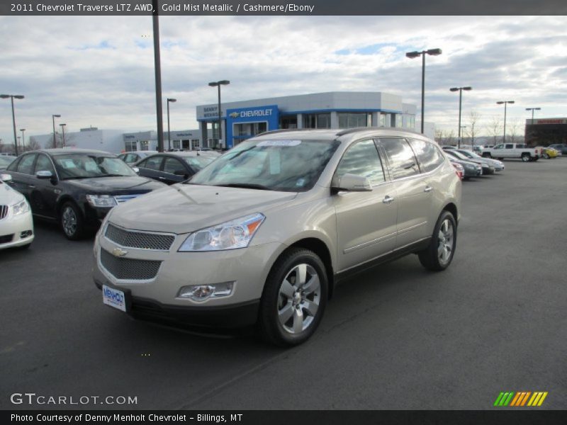 Gold Mist Metallic / Cashmere/Ebony 2011 Chevrolet Traverse LTZ AWD