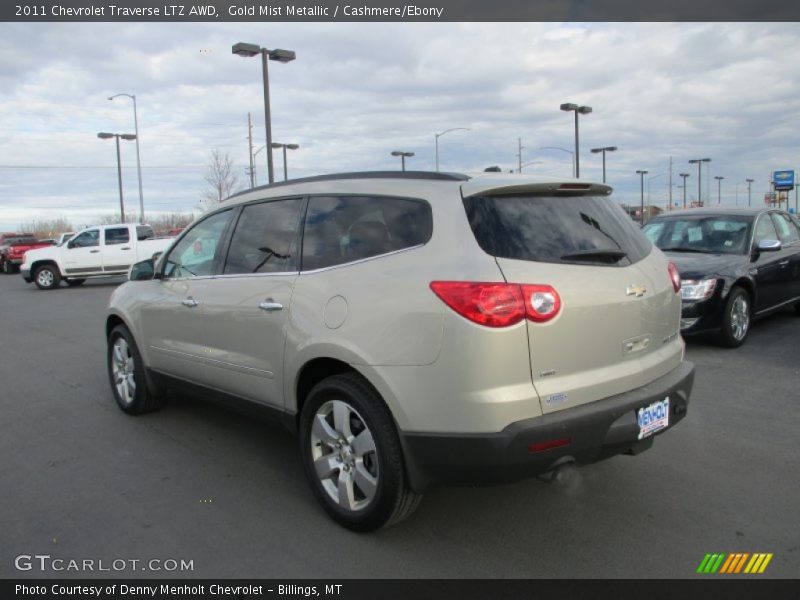 Gold Mist Metallic / Cashmere/Ebony 2011 Chevrolet Traverse LTZ AWD