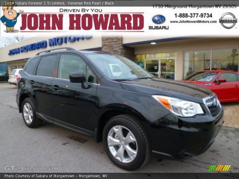 Venetian Red Pearl / Black 2014 Subaru Forester 2.5i Limited