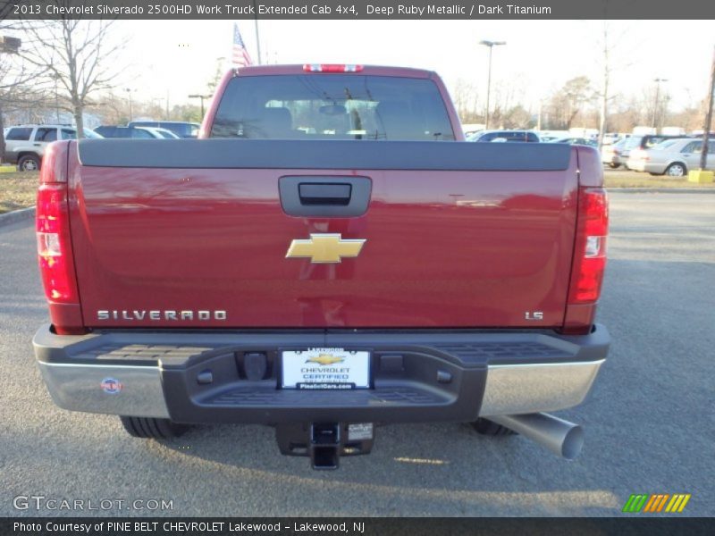 Deep Ruby Metallic / Dark Titanium 2013 Chevrolet Silverado 2500HD Work Truck Extended Cab 4x4