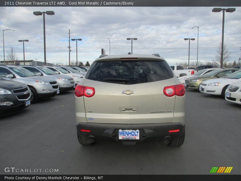 Gold Mist Metallic / Cashmere/Ebony 2011 Chevrolet Traverse LTZ AWD