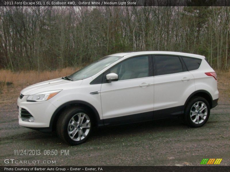 Oxford White / Medium Light Stone 2013 Ford Escape SEL 1.6L EcoBoost 4WD