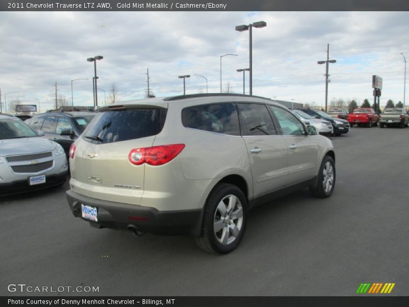 Gold Mist Metallic / Cashmere/Ebony 2011 Chevrolet Traverse LTZ AWD