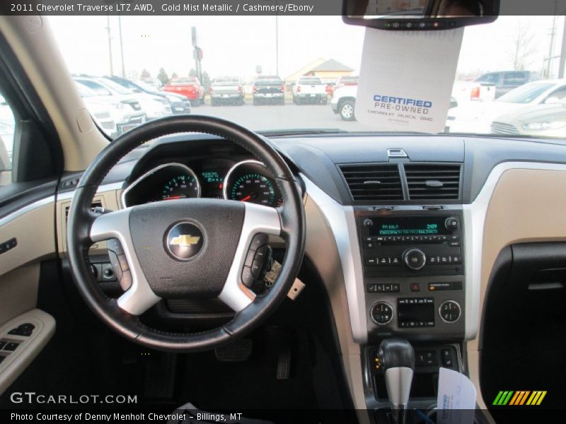 Gold Mist Metallic / Cashmere/Ebony 2011 Chevrolet Traverse LTZ AWD