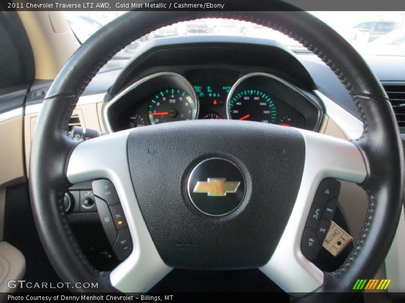 Gold Mist Metallic / Cashmere/Ebony 2011 Chevrolet Traverse LTZ AWD
