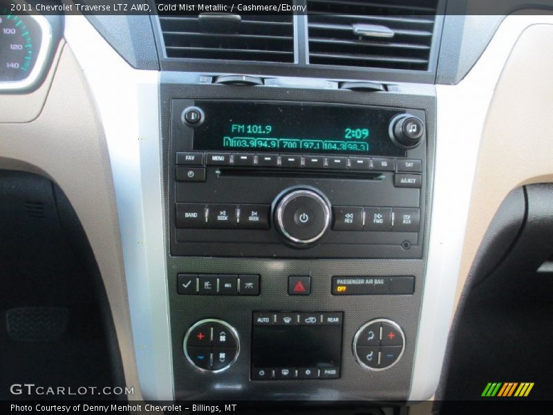 Gold Mist Metallic / Cashmere/Ebony 2011 Chevrolet Traverse LTZ AWD