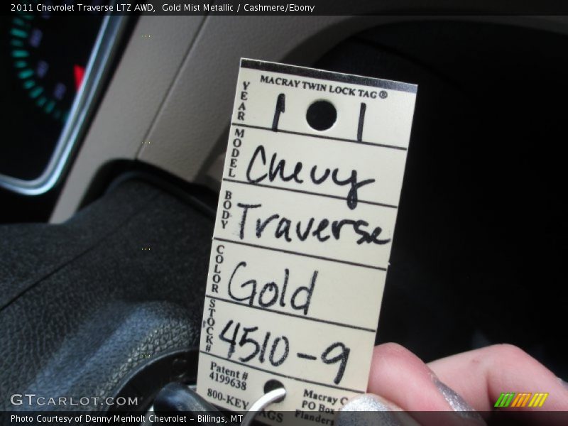 Gold Mist Metallic / Cashmere/Ebony 2011 Chevrolet Traverse LTZ AWD