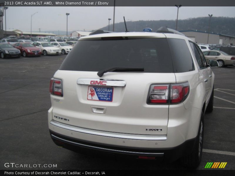 White Diamond Tricoat / Ebony 2013 GMC Acadia SLT AWD