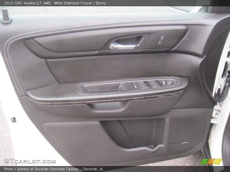 White Diamond Tricoat / Ebony 2013 GMC Acadia SLT AWD