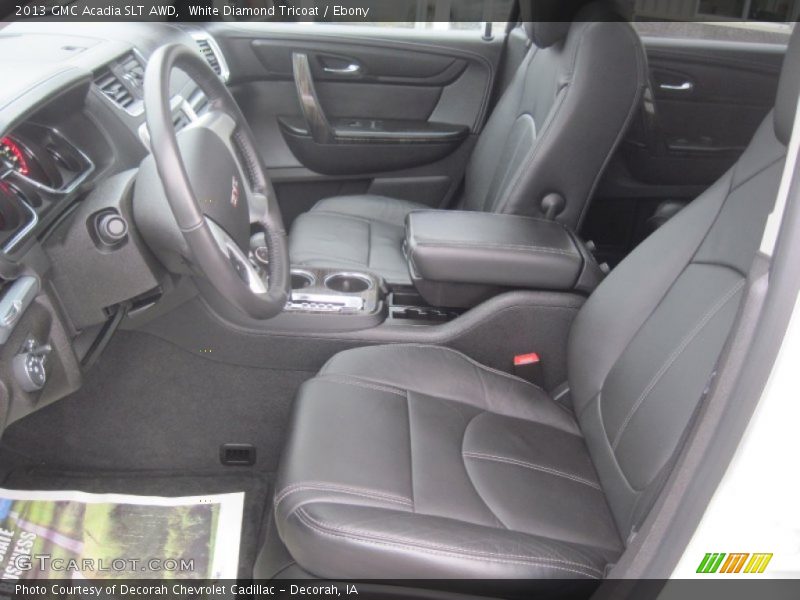 White Diamond Tricoat / Ebony 2013 GMC Acadia SLT AWD