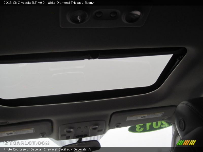 White Diamond Tricoat / Ebony 2013 GMC Acadia SLT AWD