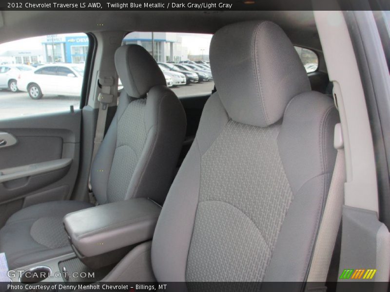 Twilight Blue Metallic / Dark Gray/Light Gray 2012 Chevrolet Traverse LS AWD