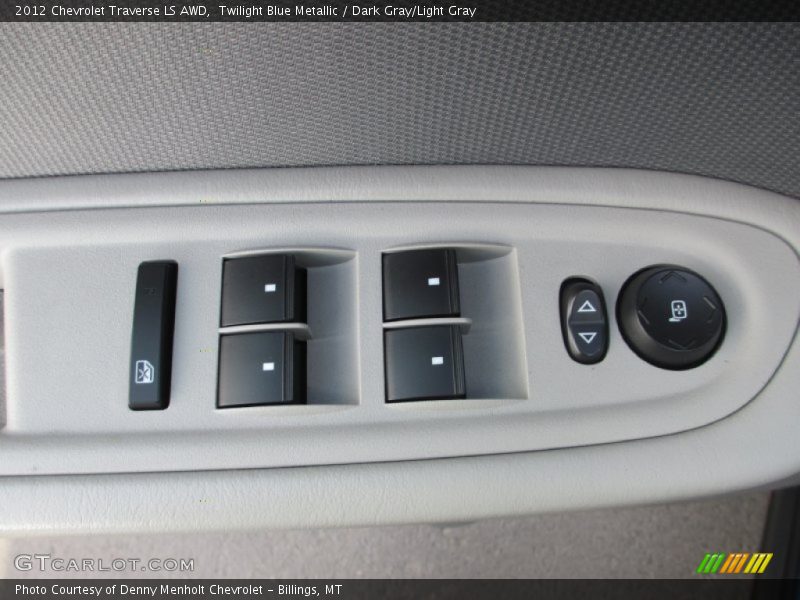 Twilight Blue Metallic / Dark Gray/Light Gray 2012 Chevrolet Traverse LS AWD