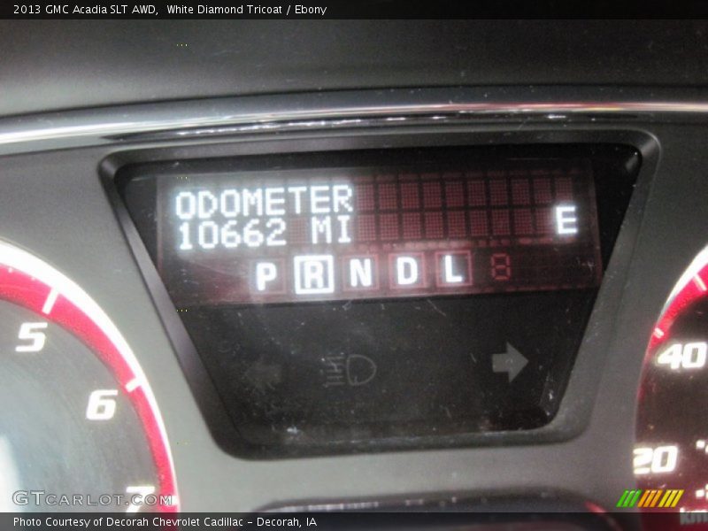 White Diamond Tricoat / Ebony 2013 GMC Acadia SLT AWD