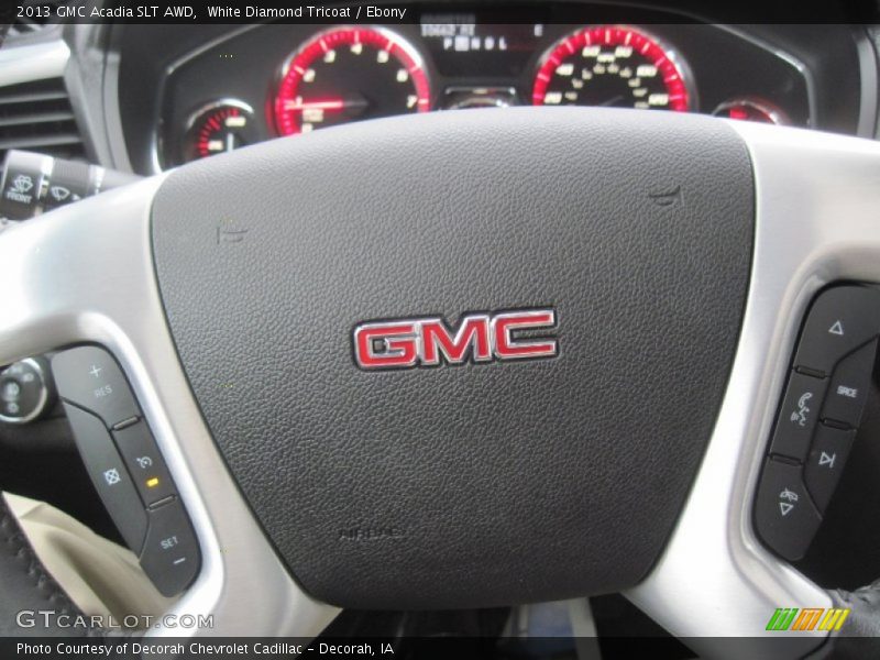 White Diamond Tricoat / Ebony 2013 GMC Acadia SLT AWD