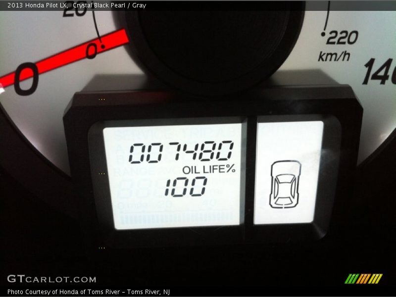 Crystal Black Pearl / Gray 2013 Honda Pilot LX