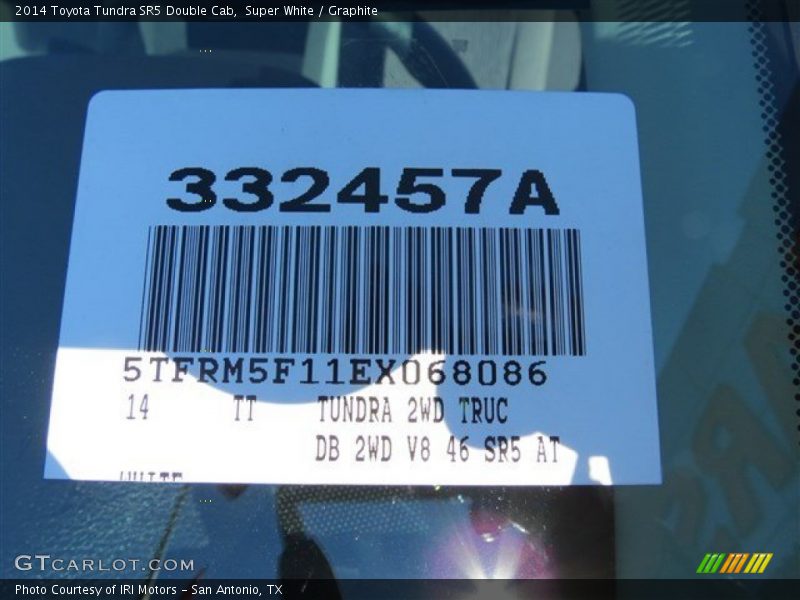 Super White / Graphite 2014 Toyota Tundra SR5 Double Cab