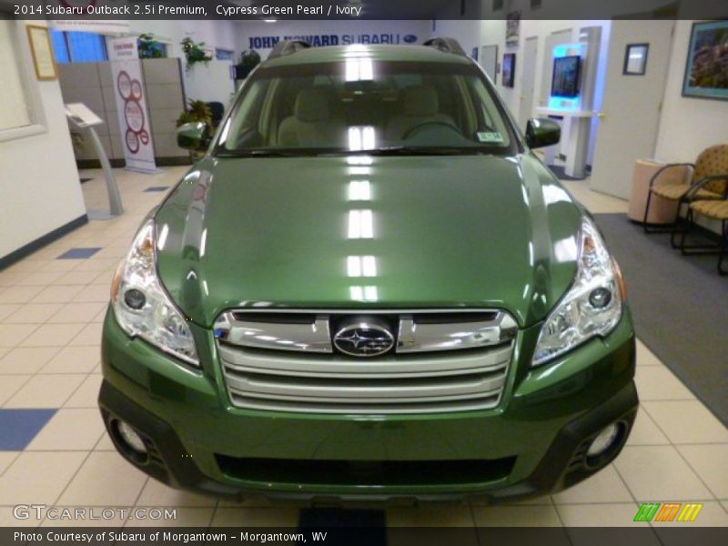 Cypress Green Pearl / Ivory 2014 Subaru Outback 2.5i Premium