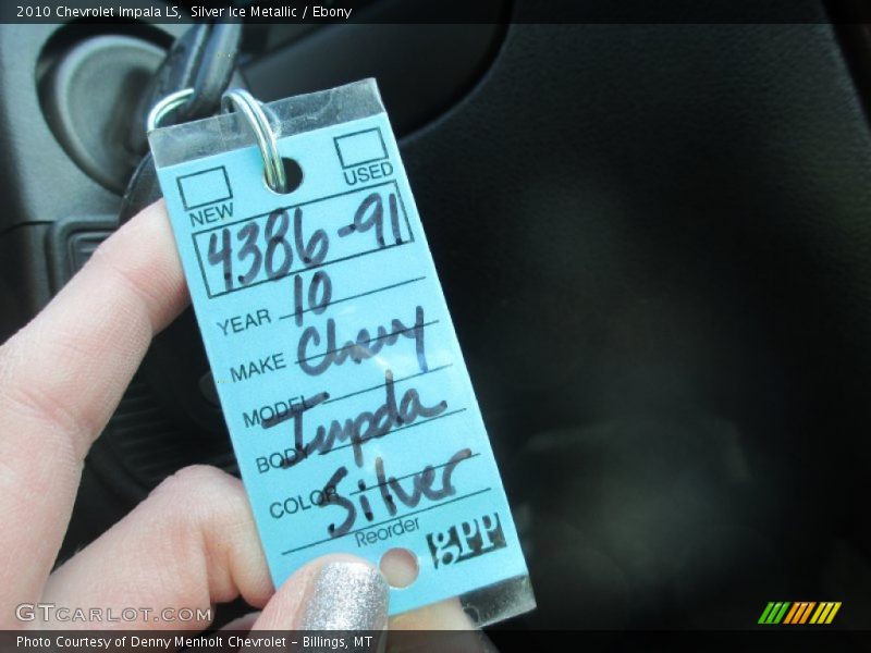 Silver Ice Metallic / Ebony 2010 Chevrolet Impala LS