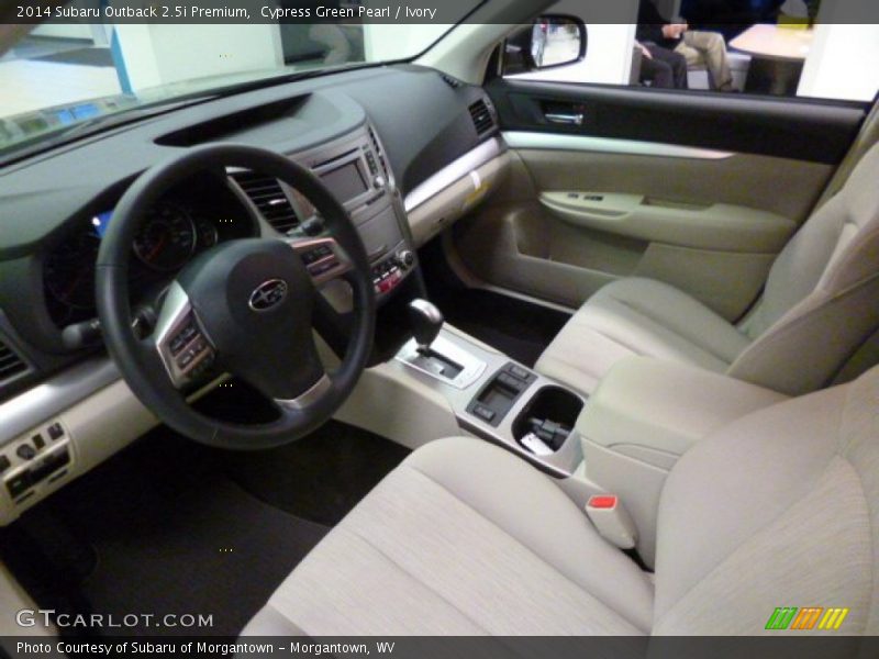 Cypress Green Pearl / Ivory 2014 Subaru Outback 2.5i Premium