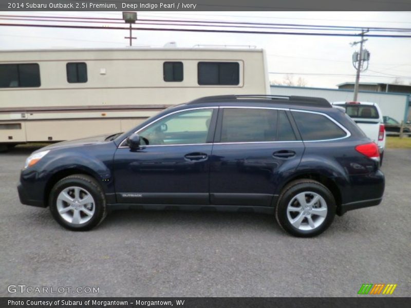 Deep Indigo Pearl / Ivory 2014 Subaru Outback 2.5i Premium