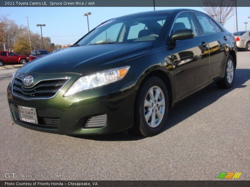 Spruce Green Mica / Ash 2011 Toyota Camry LE