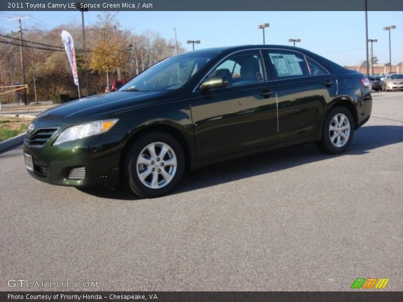 Spruce Green Mica / Ash 2011 Toyota Camry LE