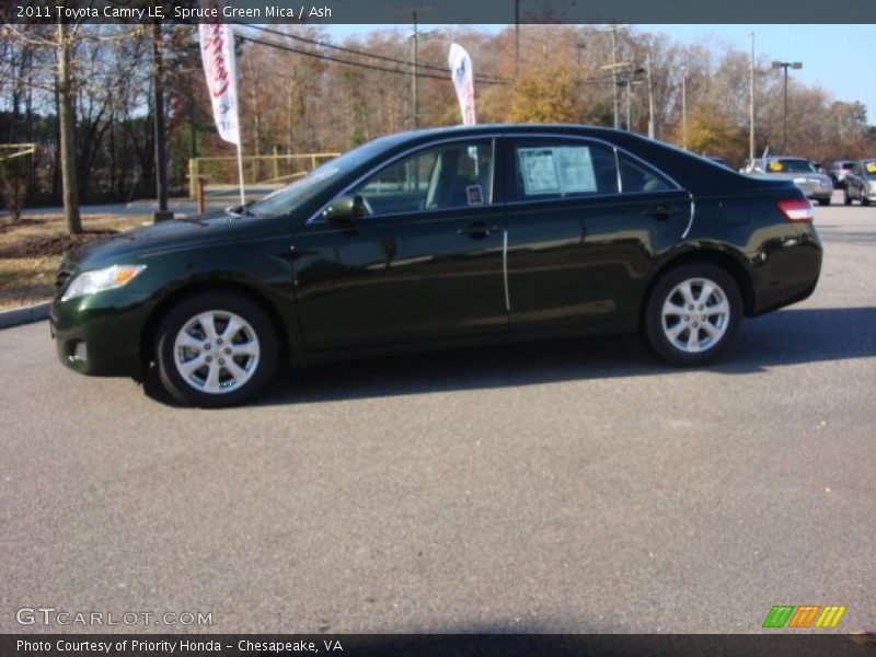 Spruce Green Mica / Ash 2011 Toyota Camry LE