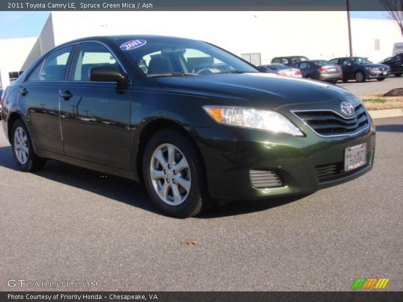 Spruce Green Mica / Ash 2011 Toyota Camry LE