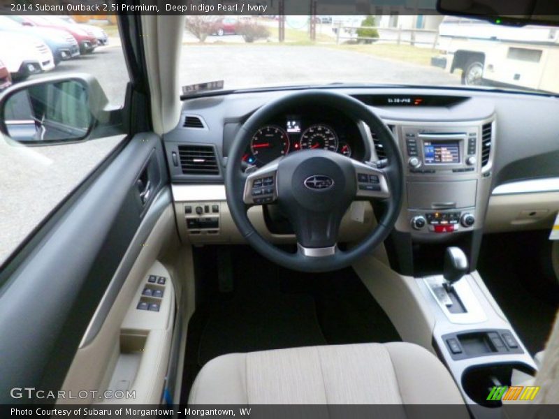 Deep Indigo Pearl / Ivory 2014 Subaru Outback 2.5i Premium