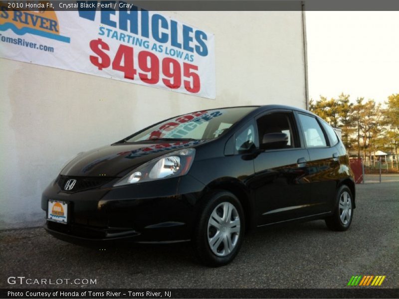 Crystal Black Pearl / Gray 2010 Honda Fit