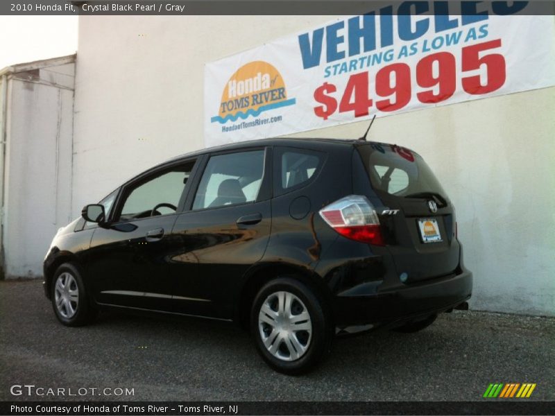 Crystal Black Pearl / Gray 2010 Honda Fit