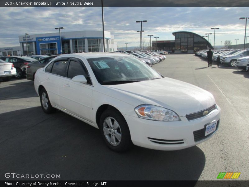 White / Neutral Beige 2007 Chevrolet Impala LT