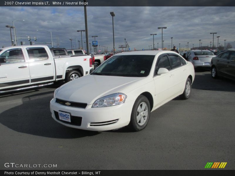 White / Neutral Beige 2007 Chevrolet Impala LT