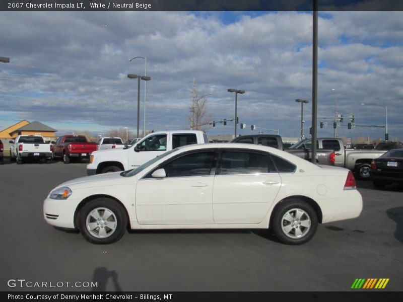 White / Neutral Beige 2007 Chevrolet Impala LT