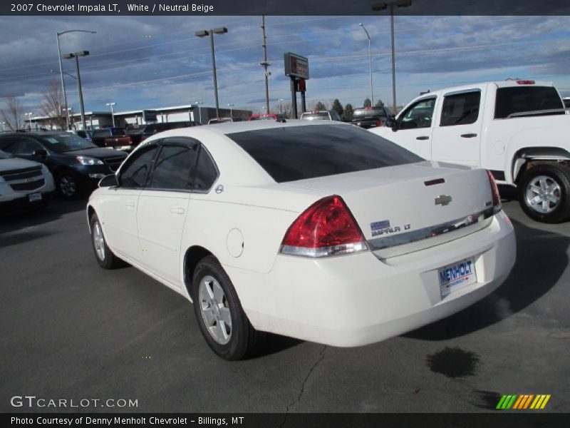 White / Neutral Beige 2007 Chevrolet Impala LT