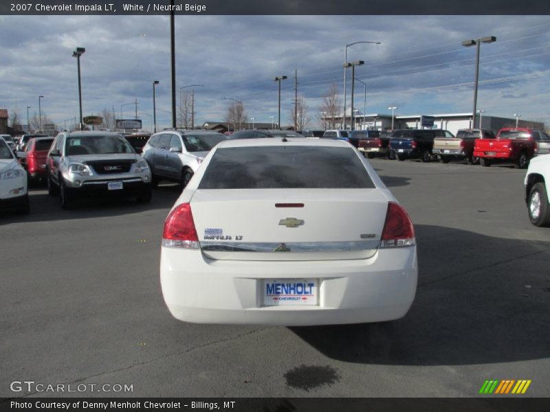 White / Neutral Beige 2007 Chevrolet Impala LT