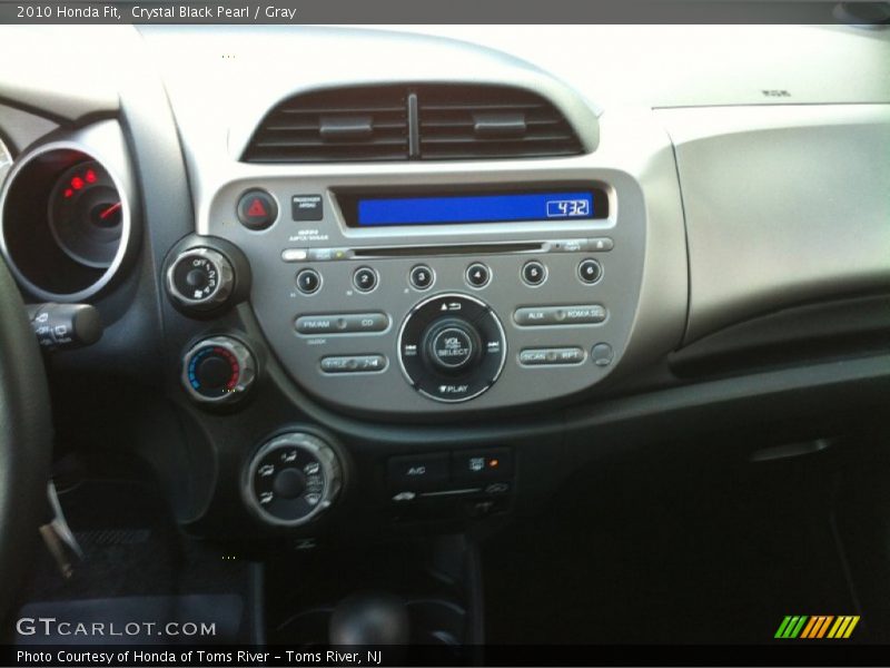 Crystal Black Pearl / Gray 2010 Honda Fit