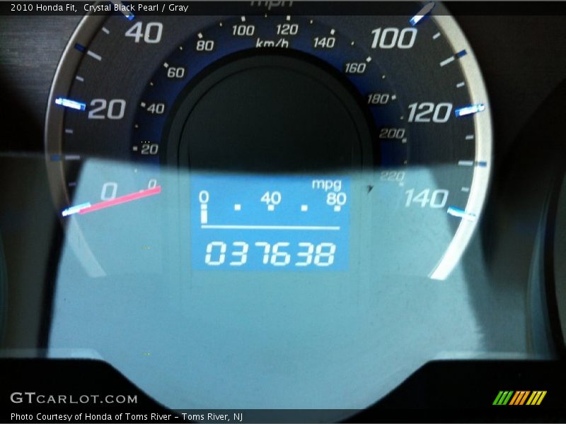Crystal Black Pearl / Gray 2010 Honda Fit