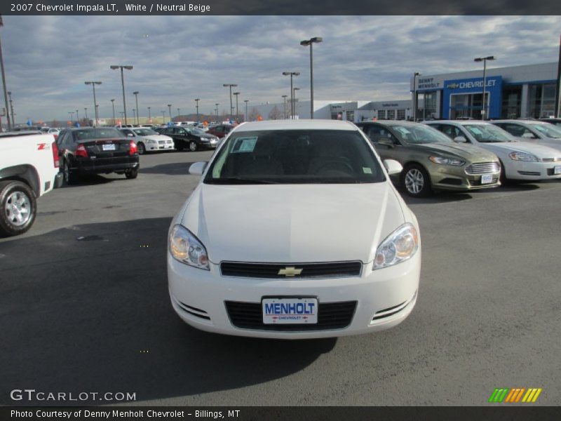 White / Neutral Beige 2007 Chevrolet Impala LT