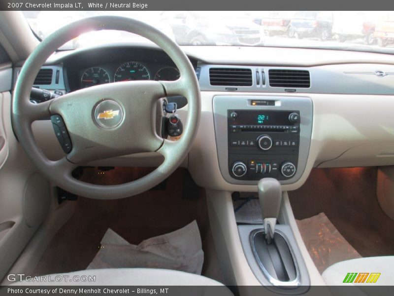 White / Neutral Beige 2007 Chevrolet Impala LT