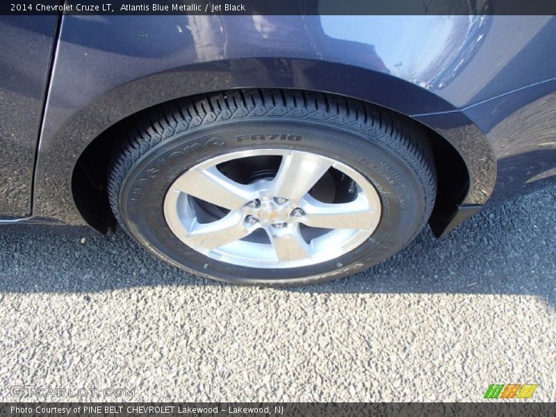 Atlantis Blue Metallic / Jet Black 2014 Chevrolet Cruze LT